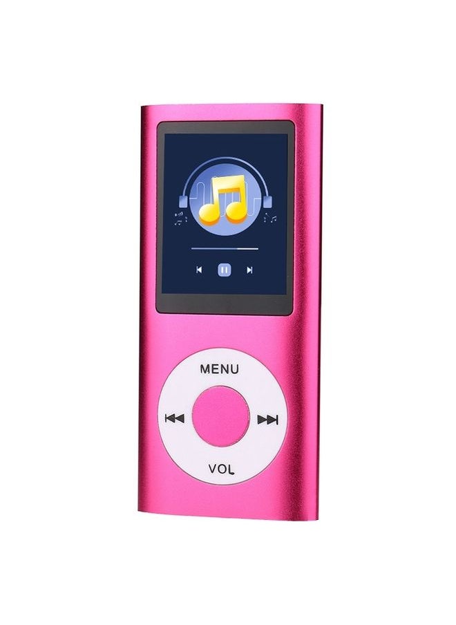 1.8 inch TFT Screen Metal MP4 Player With Earphone+Cable(Rose Red)