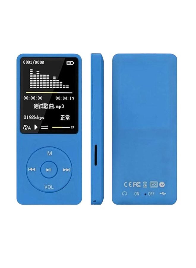 Fashion Portable LCD Screen FM Radio Video Games Movie MP3 MP4 Player Mini Walkman, Memory Capacity:4GB(Blue)