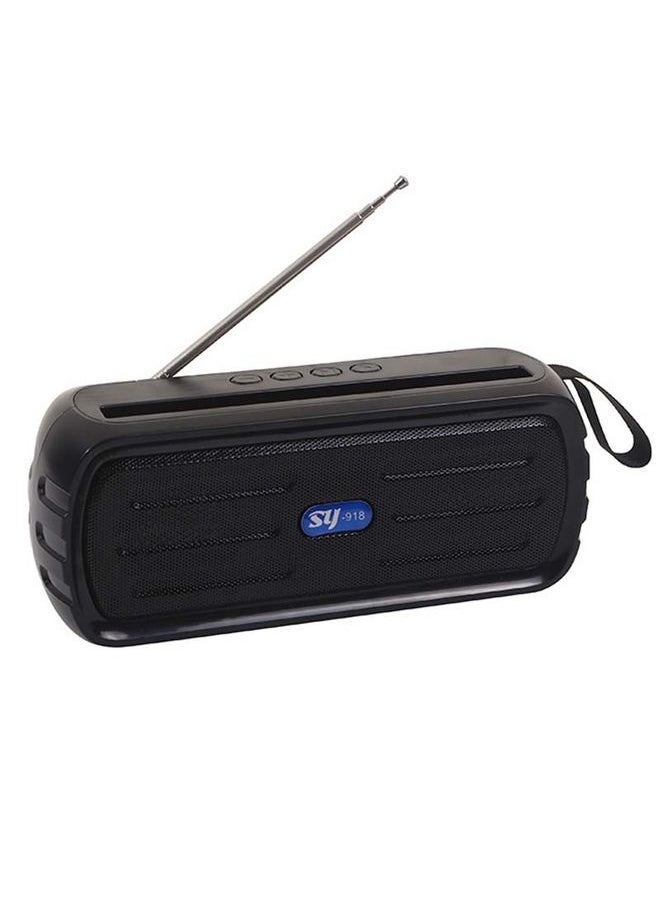 BAIJIALI SY-918 Solar Emergency Radio Read U Disk Large Volume Speaker LED Light Portable Player(Black)