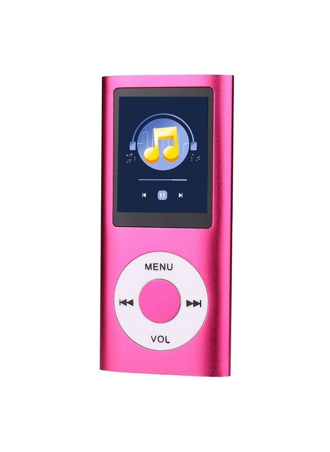 1.8 inch TFT Screen Metal MP4 Player with TF Card Slot, Support Recorder, FM Radio, E-Book and Calendar(Magenta)