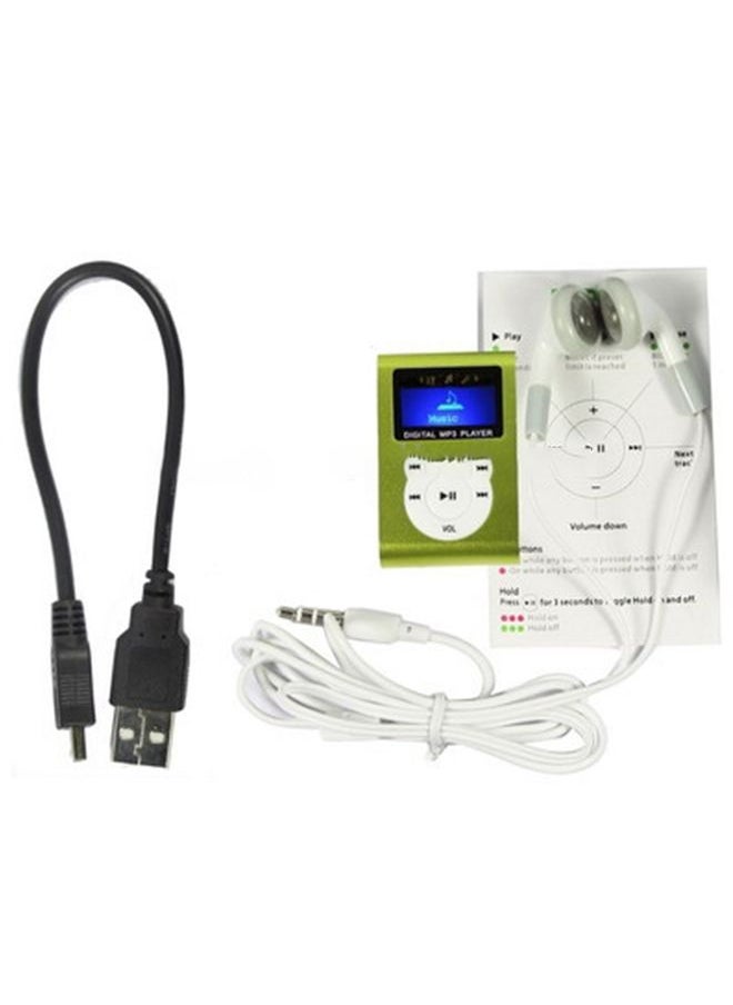 TF / Micro SD Card Slot MP3 Player with LCD Screen, Metal Clip