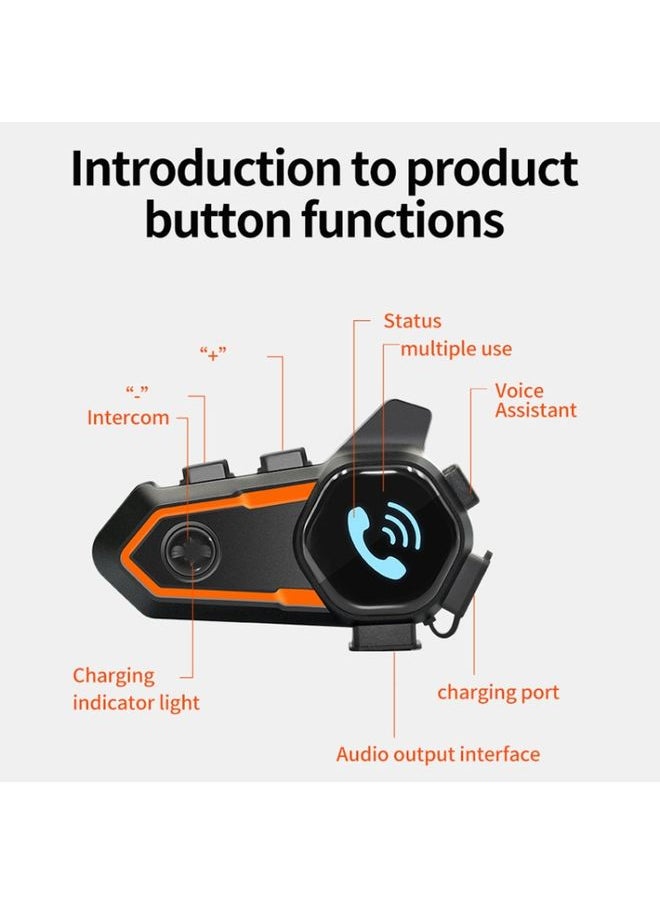 Motorcycle Noise Reduction Waterproof Helmet Cycling Bluetooth Headphones