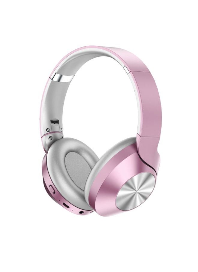 OY813 For Online Learning PC Earphones Stereo Learning Headset with Noise Cancelling Mic(Rose Gold)