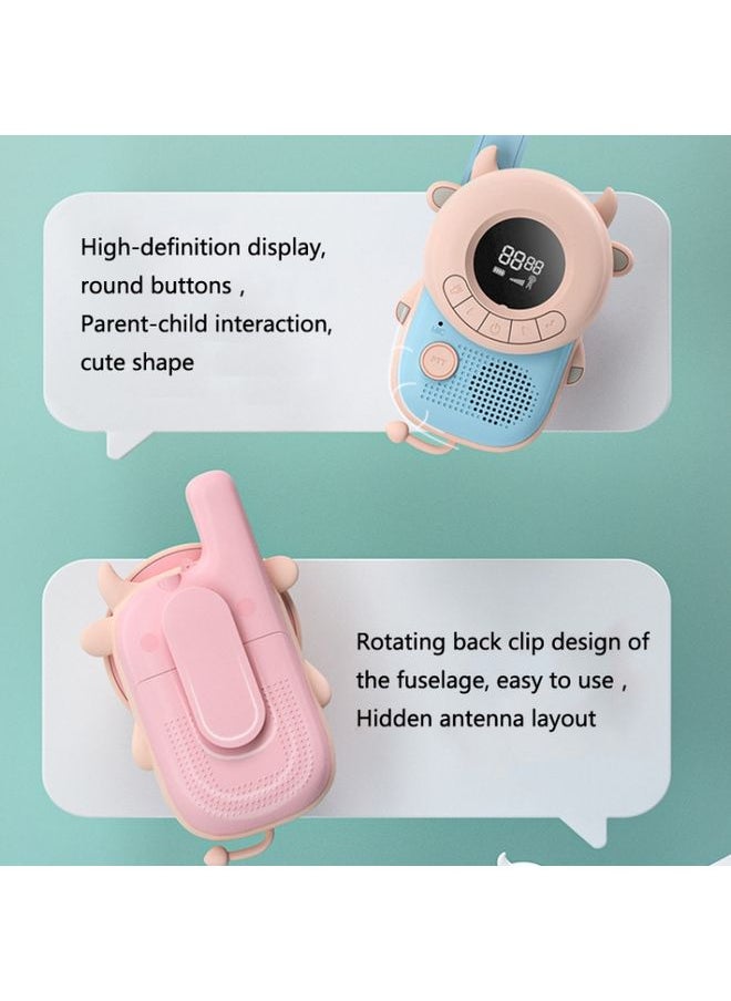 K22 Children Voice Transmission Walkie-Talkie Handheld Wireless Communication Outdoor Parent-Child Interactive Educational Toys, Style: Without Battery(Cow)