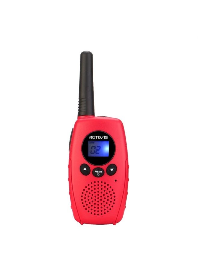 1 Pair RETEVIS RT628B 0.5W EU Frequency 446MHz 3CHS Simple Handheld Children Walkie Talkie(Red)