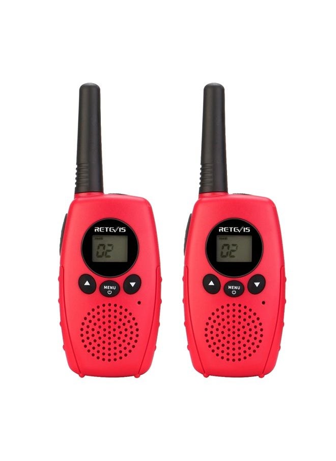 1 Pair RETEVIS RT628B 0.5W EU Frequency 446MHz 3CHS Simple Handheld Children Walkie Talkie(Red)