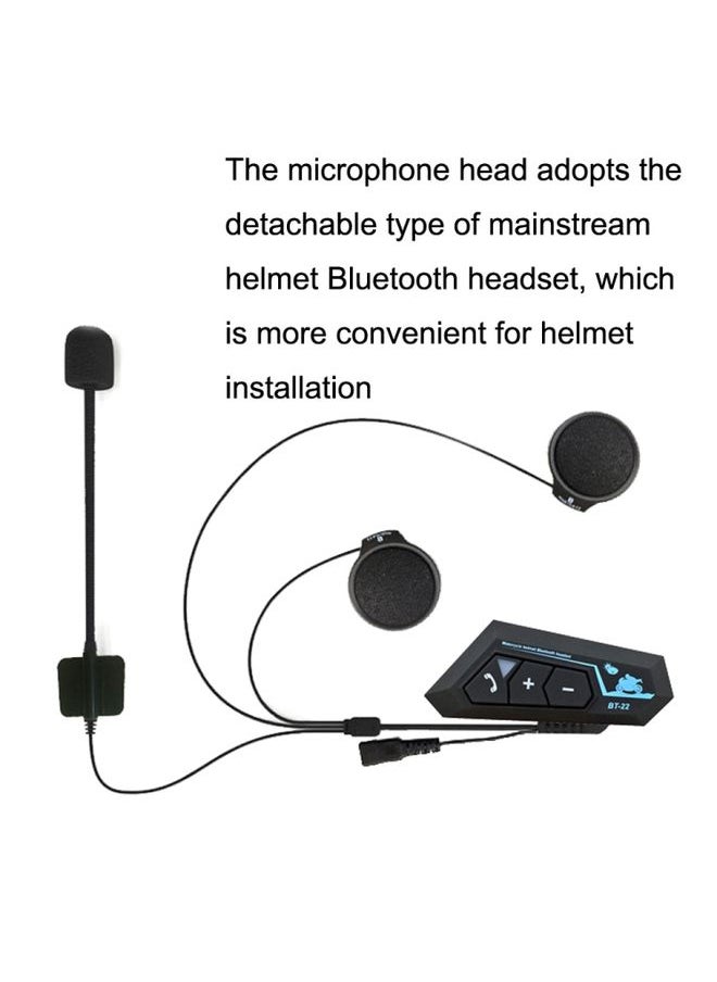 BT22 Waterproof Call Motorcycle Helmet Bluetooth Headset