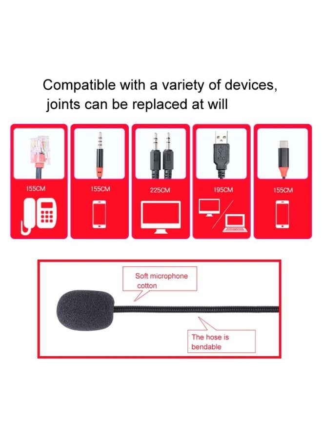 VT200 Single Ear Telephone Headset Operator Headset With Mic,Spec: Type-C With Answer Key