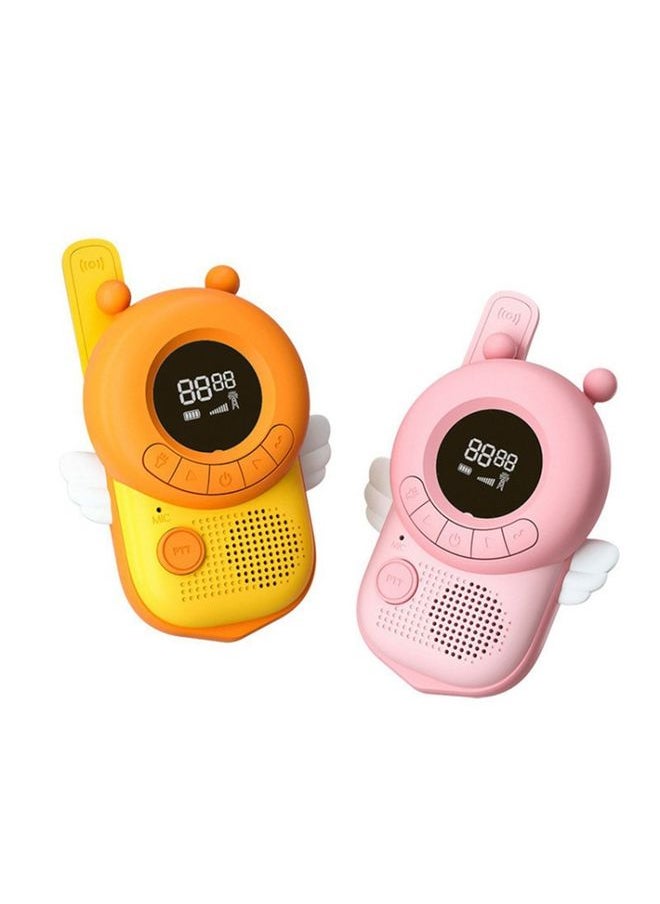 K22 Children Voice Transmission Walkie-Talkie Handheld Wireless Communication Outdoor Parent-Child Interactive Educational Toys, Style: Without Battery(Bee)