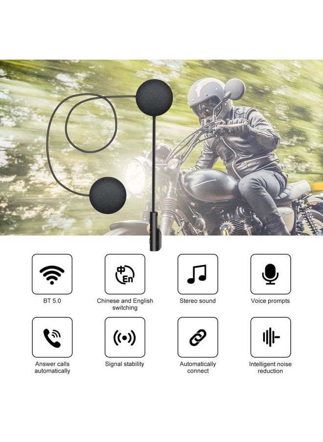 T4 Motorcycle Helmet Bluetooth Headsets BT 5.0 Stereo Automatically Connect to Support SIRI