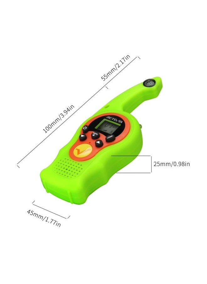 1 Pair RETEVIS RT75 0.5W US Frequency 22CHS FRS License-free Children Handheld Walkie Talkie(Green)