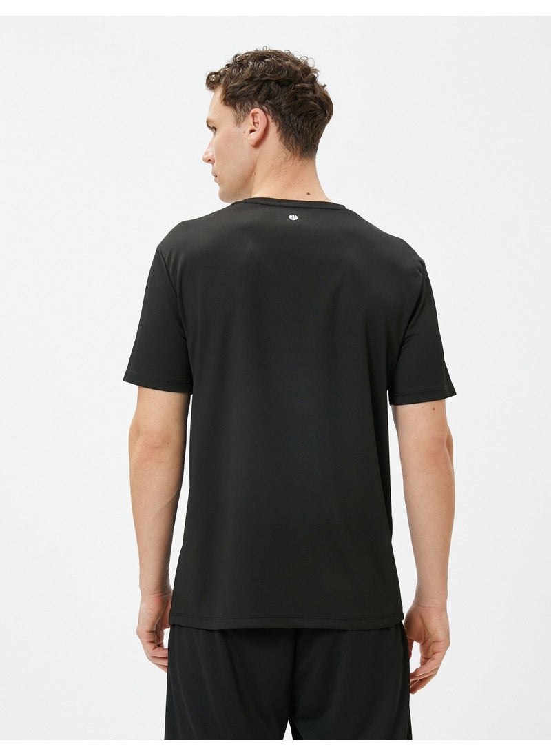 Sports T-Shirt Printed Football Theme Crew Neck Short Sleeve