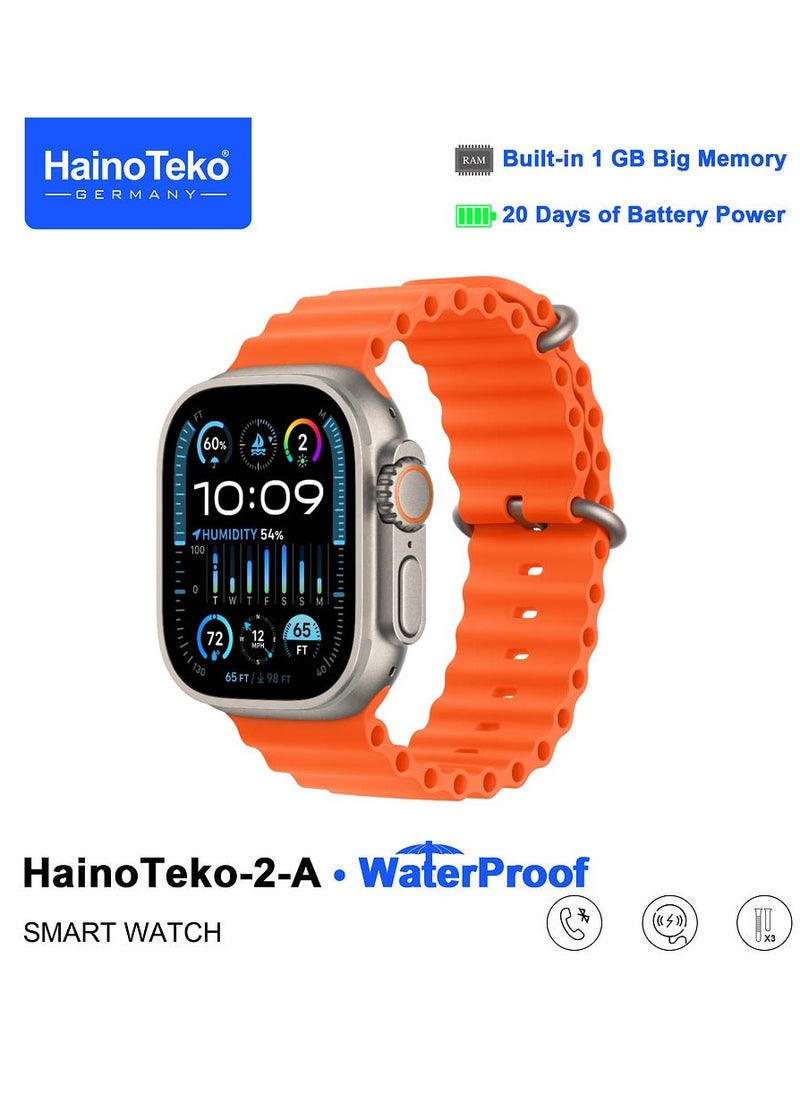 Haino Teko 2 A Smartwatch With Waterproof Full Screen AMOLED Display 20 Days Battery Life and 3 Pair Straps Designed For Ladies and Gents Silver