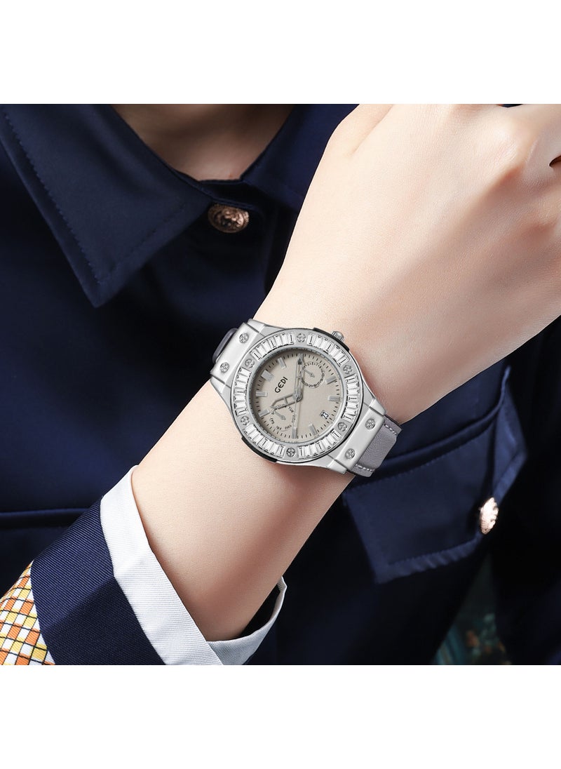 Gedi online celebrity Moranti gray women's watch silicone inner high-grade quartz watch waterproof women's watch wholesale