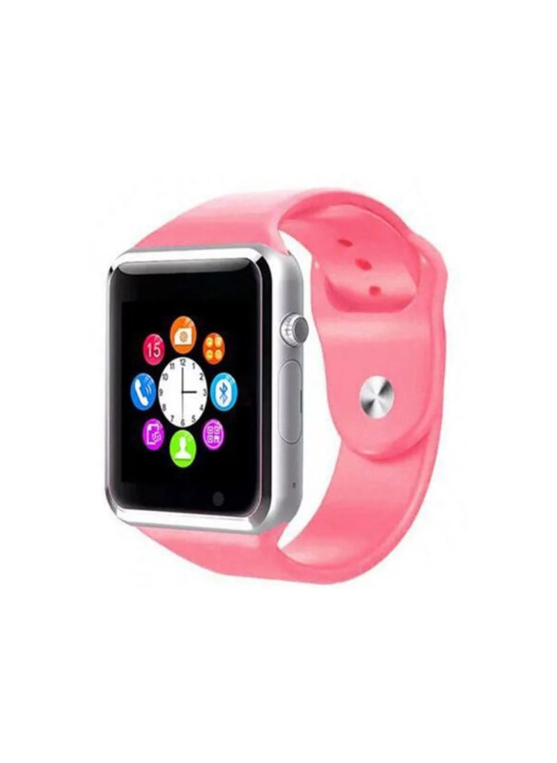 A1 Smart Watch Cross-border E-Commerce Explosions Insertable Card Bluetooth Phone Watch Sleep Monitor Sports Pedometer Watch English Pink A1