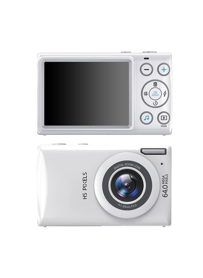 2.8-Inch Display Digital Camera 64MP 4K HD Camcorder With 18x Digital Zoom(White)