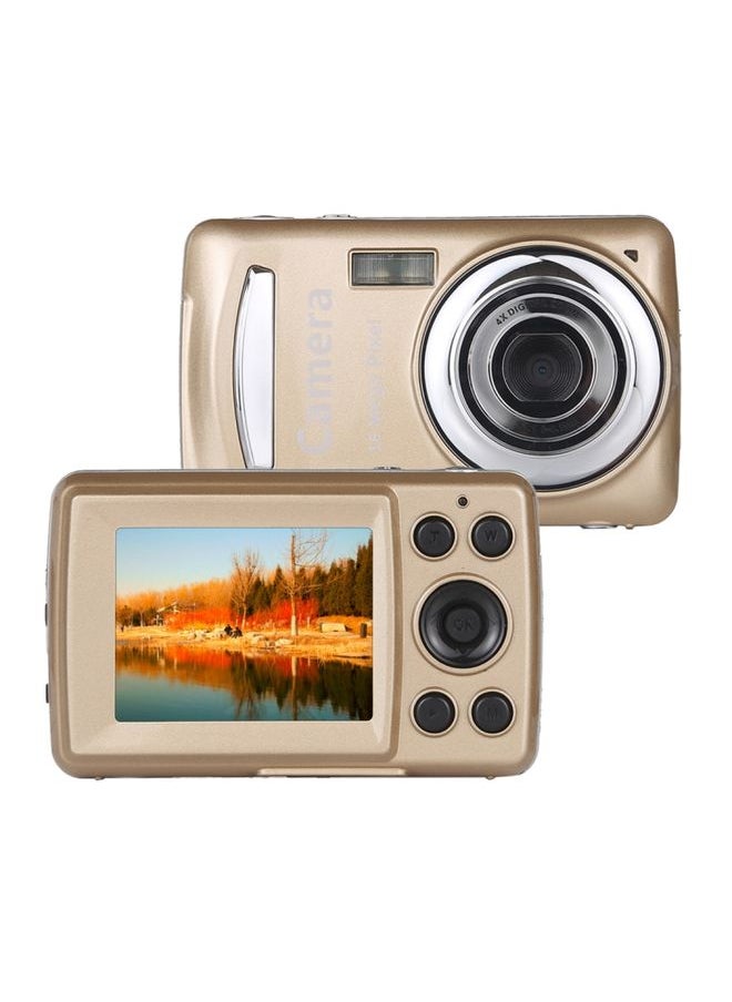 1280x720P HD 4X Digital Zoom 16.0 MP Digital Video Camera Recorder with 2.4 inch TFT Screen(Gold)