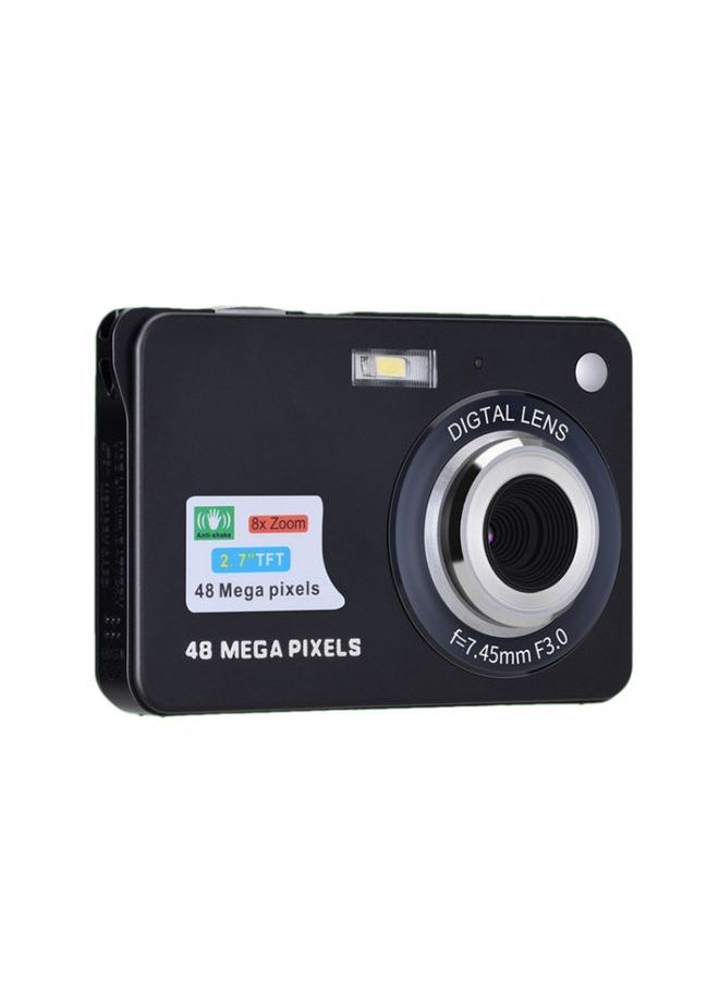 K09 48 Million Pixel CCD HD Digital Camera Retro Self-Portrait Video Camera(Black)