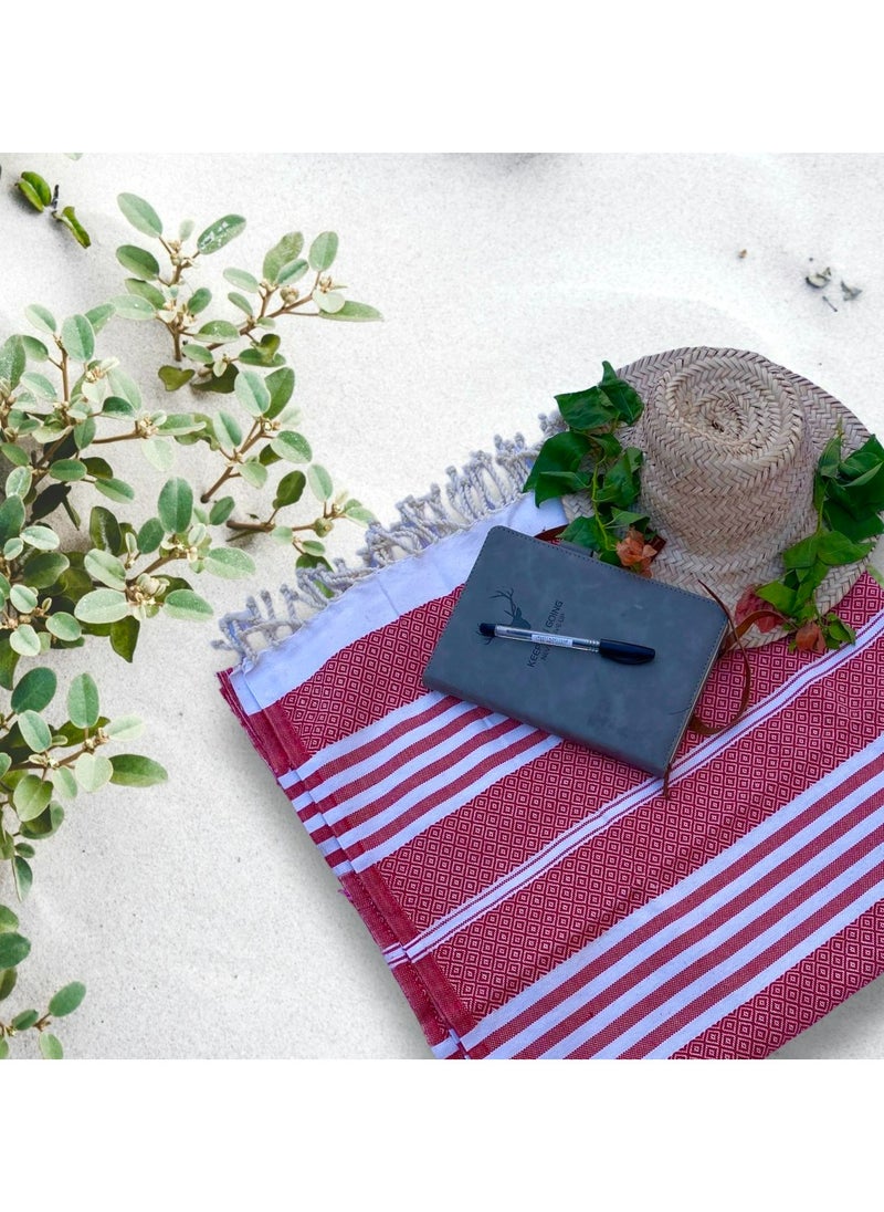 Mediterranean Essence Beach Towel  Red