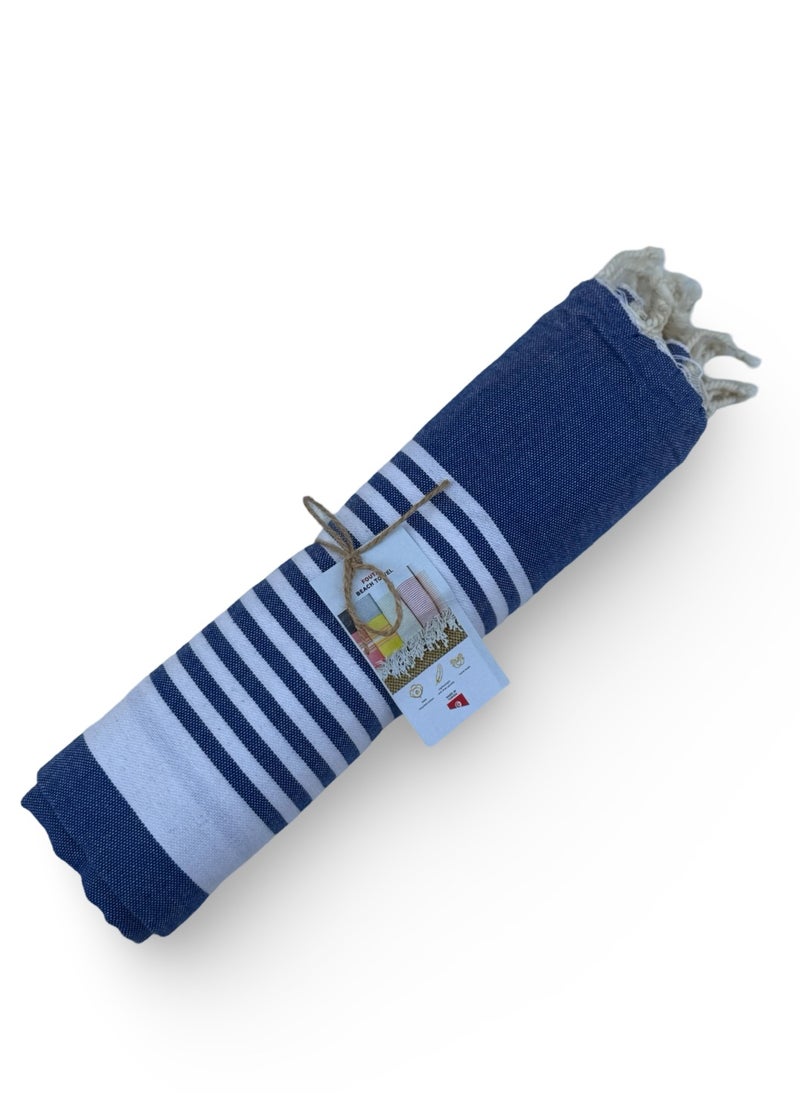 The Line Beach Towel Blue