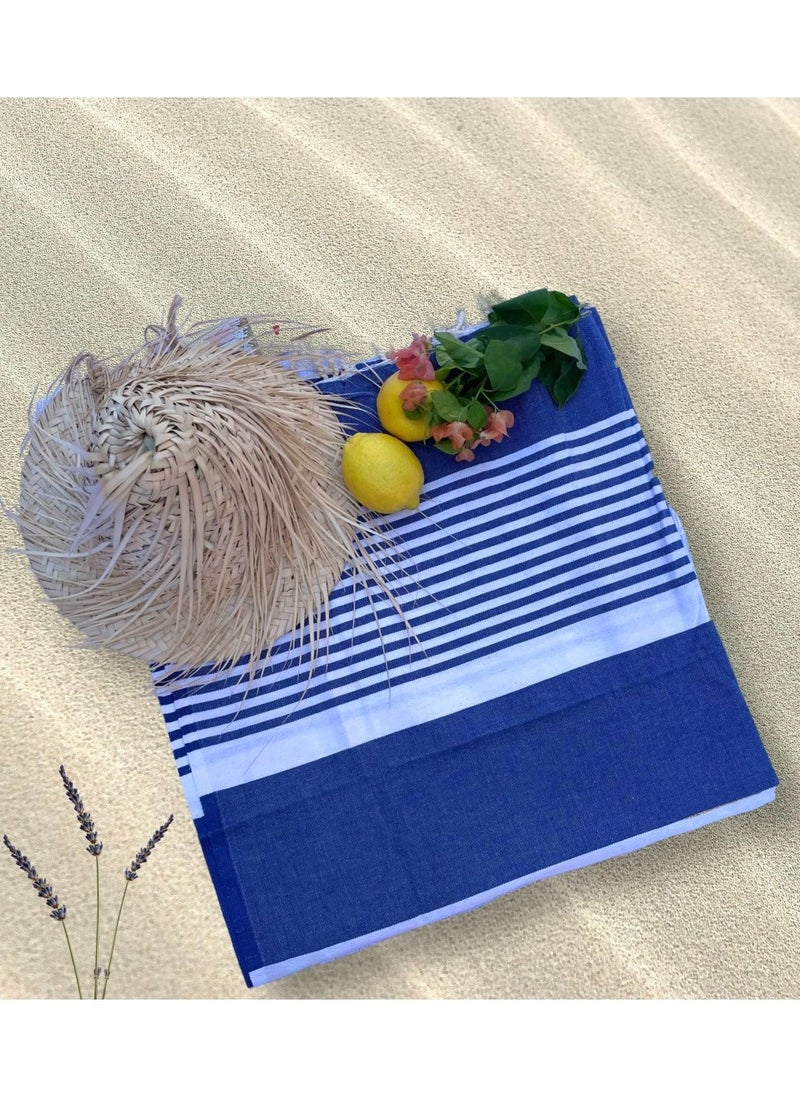 The Line Beach Towel Blue