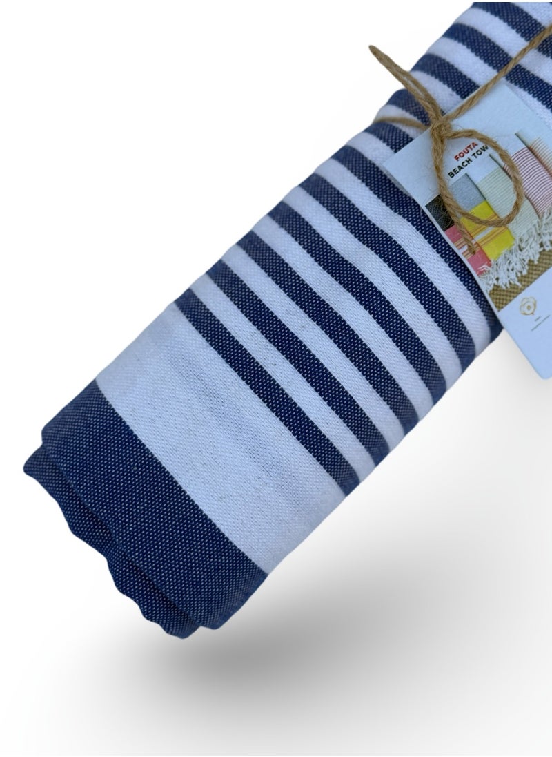 The Line Beach Towel Blue