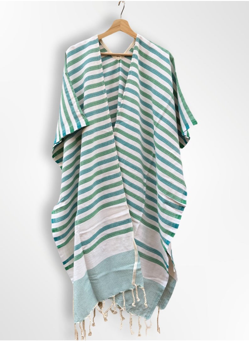 Ocean Breeze Cover-Ups Wavelux Poncho Green