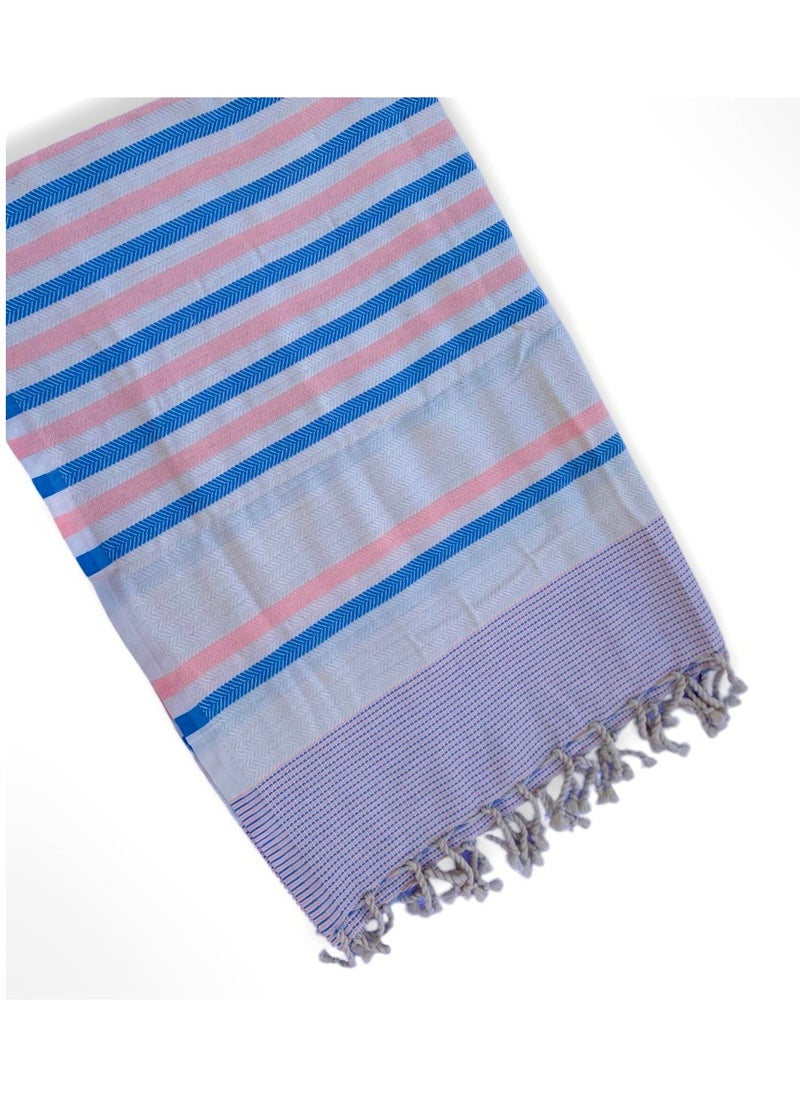 Wavelux Beach Towels Blue Pink