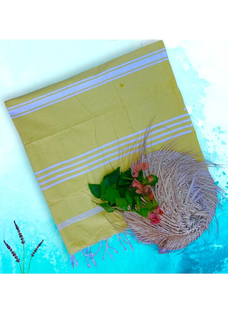 The Line Beach Towel Yellow