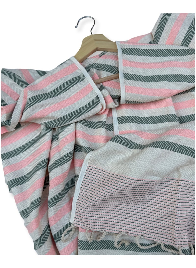 Ocean Breeze Cover-Ups Wavelux Poncho Light Pink Grey