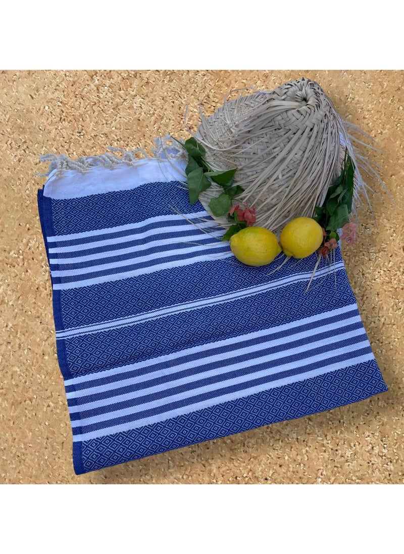 Mediterranean Essence Beach Towel  Blue