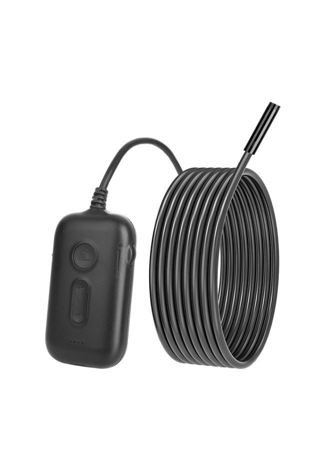 Y15 5.5mm Single Camera WiFi Connected Hard Cable HD Industrial Endoscope, Length:5m(Black)