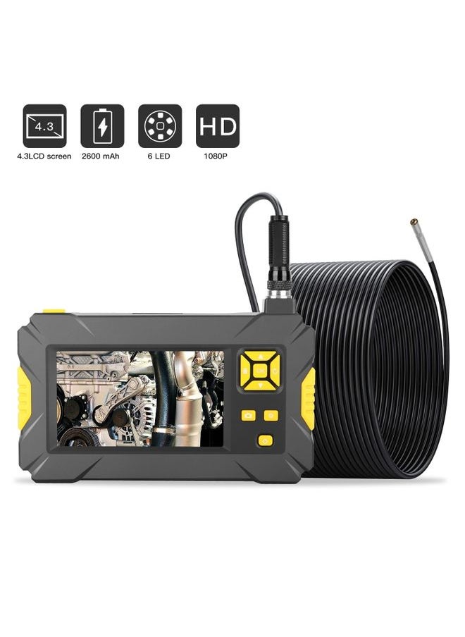 P30 3.9mm 1080P IP68 Waterproof 4.3 inch Screen Single Camera Digital Endoscope, Length:2m Hard Cable(Black)