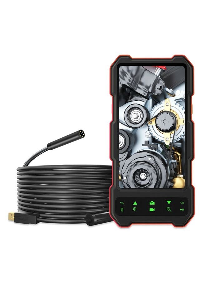 T21 4.5 inch IPS Color Screen 3.9mm Single Camera Split Hard Cable Industrial Endoscope, Length:3.5m(Black Red)