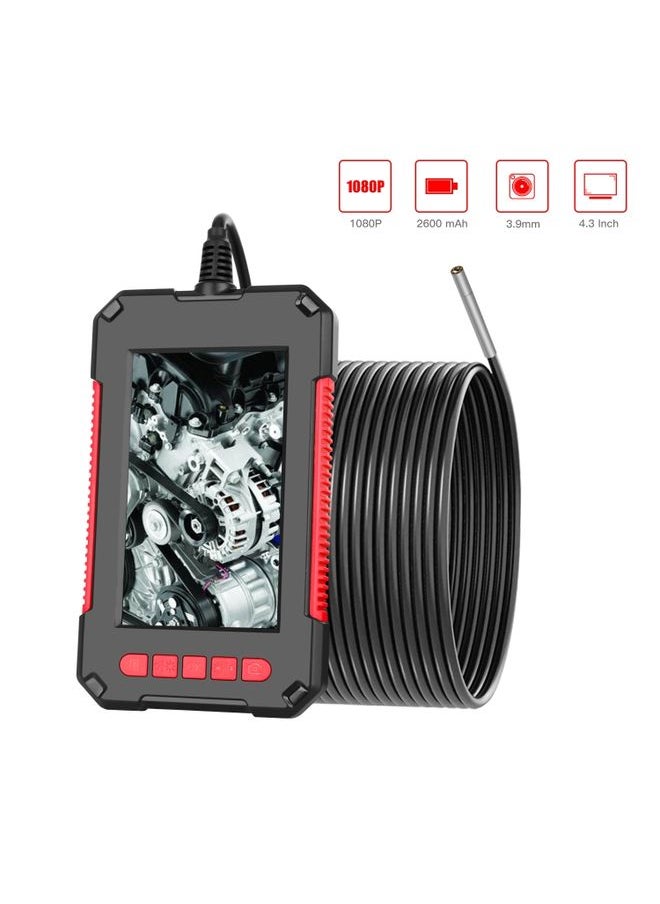 P40 3.9mm Red HD Waterproof Portable Integrated Hand-held Vertical Screen Industry Endoscope, Length:10m(Hardwire)