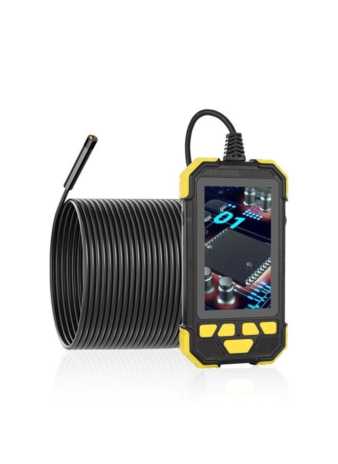 Y19 5.5mm Single Lens Hand-held Hard-wire Endoscope with 4.3-inch IPS Color LCD Screen, Cable Length:3.5m(Yellow)