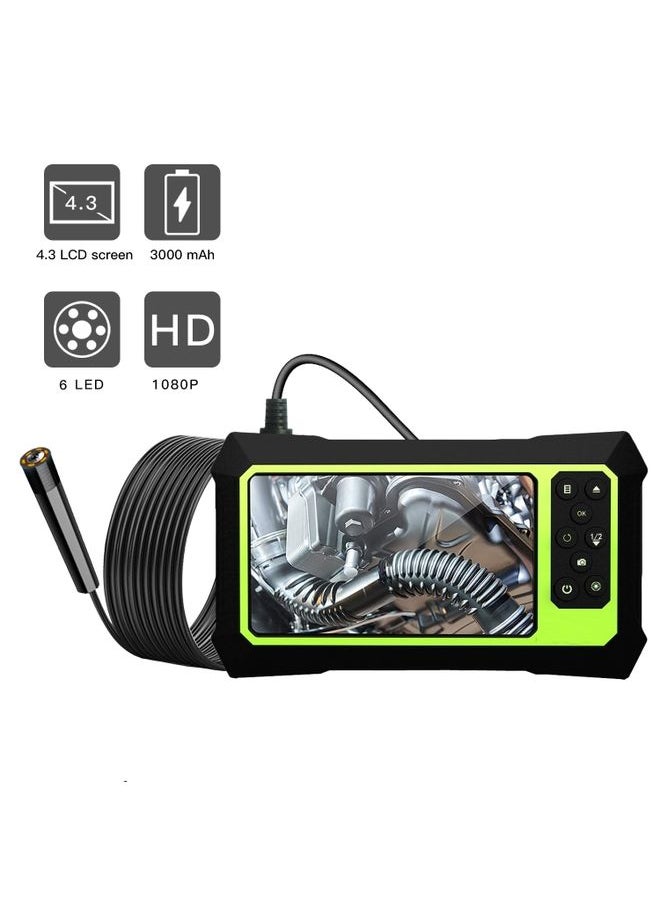 8mm 1080P IP68 Waterproof 4.3 inch Screen Single Camera Digital Endoscope, Line Length:5m