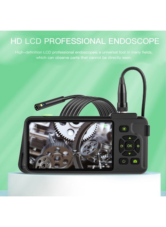 T22 4.5 inch IPS Color Screen 5.5mm Single Camera Hard Cable Industrial Endoscope, Length:1m(Black Orange)