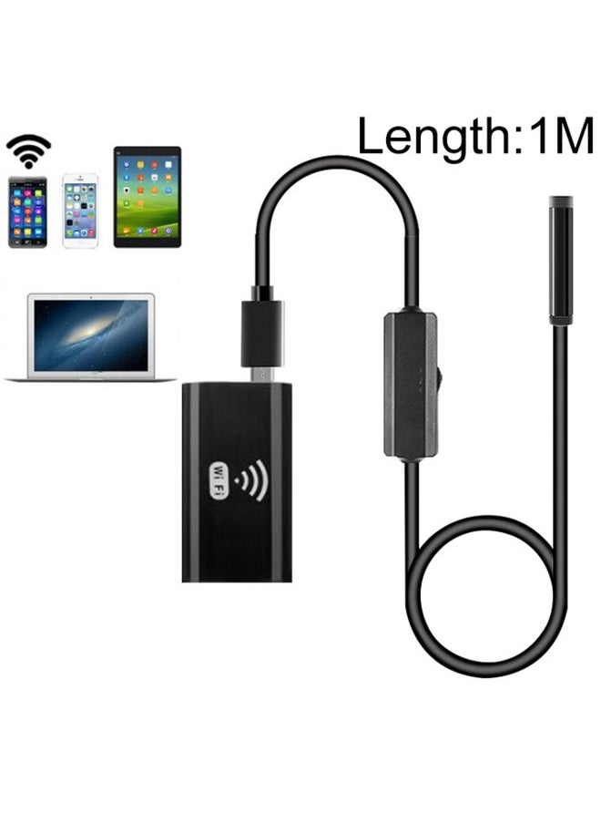 F99 HD Mobile Phone Endoscope, 8mm Waterproof Pipe Endoscope, Wifi Version, Hardwire, Length: 1m (Black)