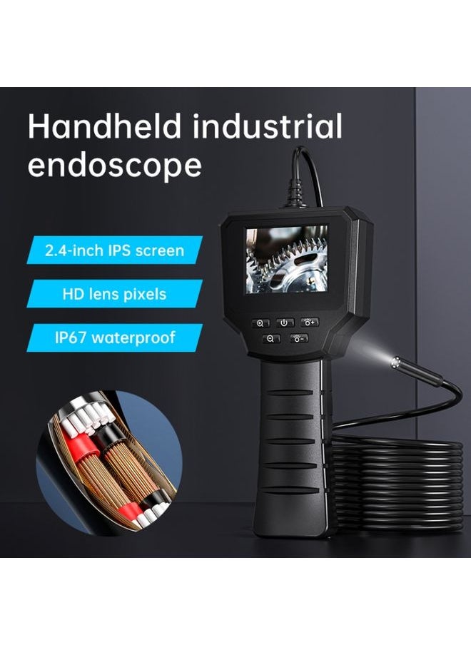 128AV 8mm Lenses Industrial Pipeline Endoscope with 2.4 inch Screen, Spec:1m Tube