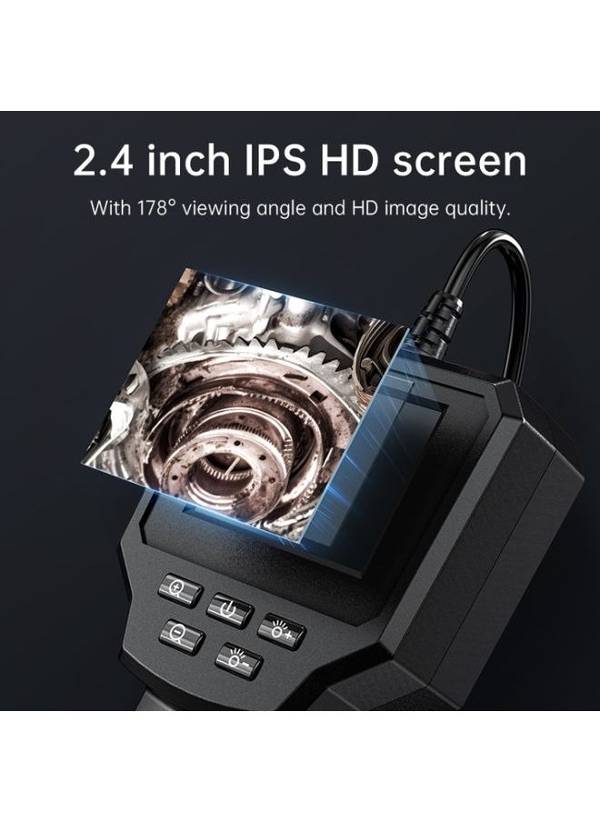 128AV 8mm Lenses Industrial Pipeline Endoscope with 2.4 inch Screen, Spec:1m Tube