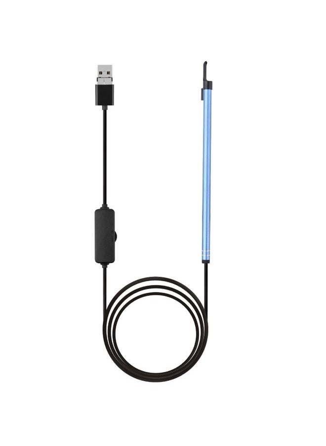 2 in 1 USB HD Visual Earwax Clean Tool Endoscope Borescope with LED Lights & Wifi, Cable length: 2m (Blue)