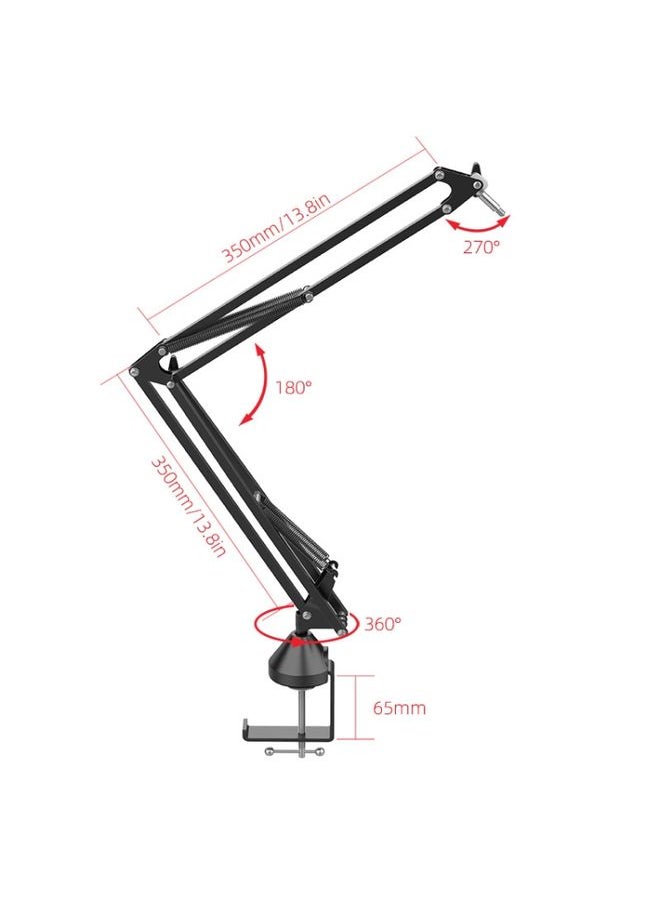 Desktop Foldable Live Condenser Microphone Gimbal Bracket