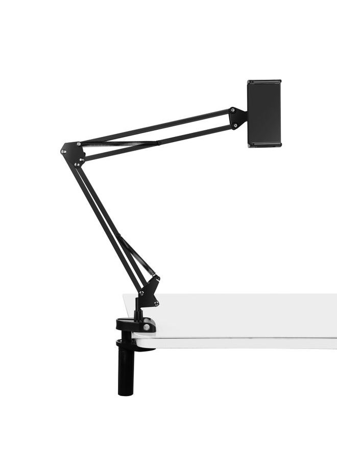 PULUZ  Live Broadcast Desktop Arm Stand Suspension Clamp Holder with Tablet PC Clamp(Black)