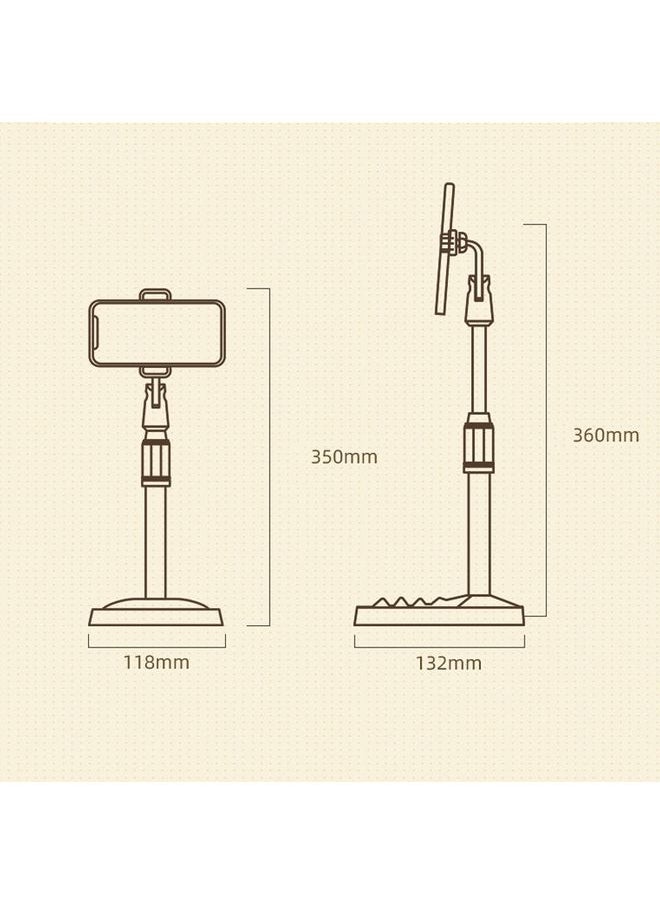 Desktop Live Mobile Phone Telescopic Folding Bracket(Ivory White)