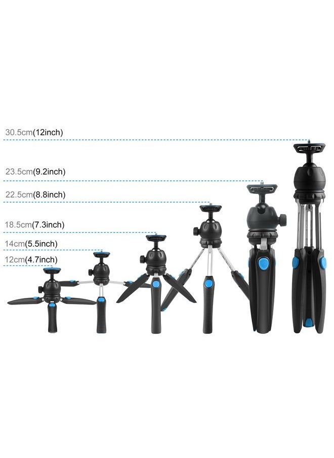 PULUZ Mini VLOG Live Stabilizer Stand Tripod with Phone Clamp for Smartphones (Blue)