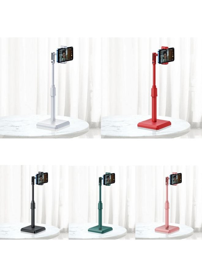 2 PCS Desktop Mobile Phone Live Broadcast Bracket Online Class Telescopic Floor Stand(Cherry Blossom Pink)