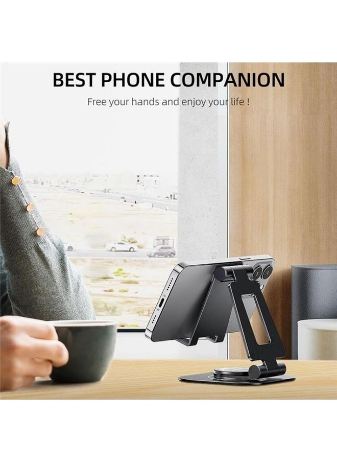 AS007-XS Adjustable Aluminum Alloy Desktop Phone Stand(Black)