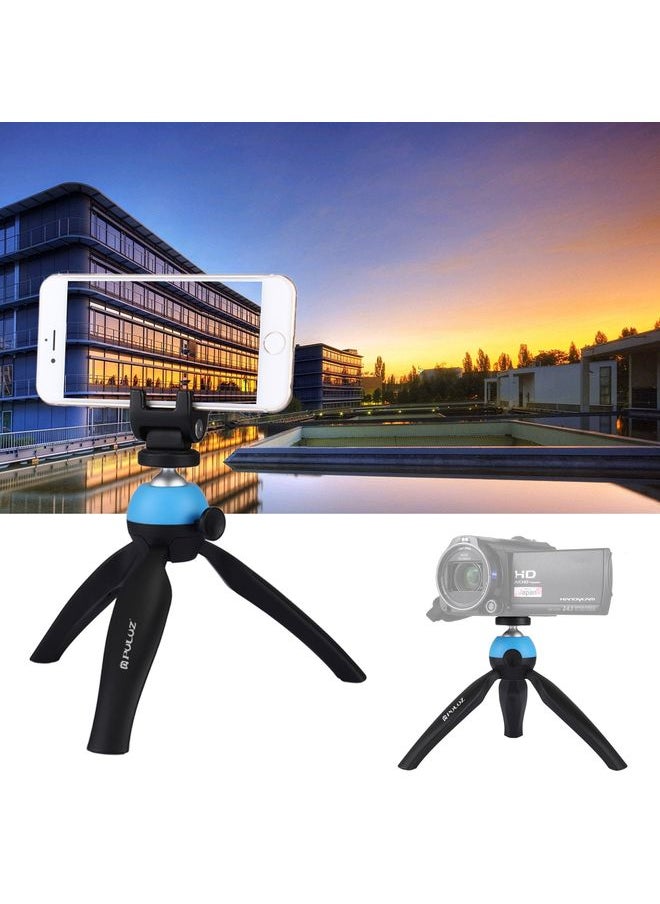 PULUZ Pocket Mini Tripod Mount with 360 Degree Ball Head & Phone Clamp for Smartphones(Blue)