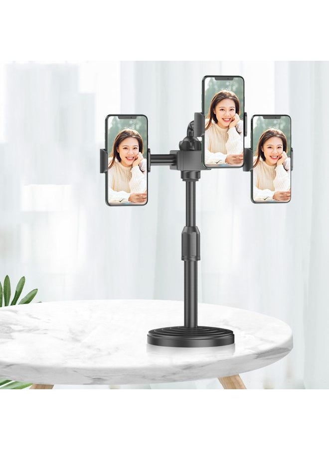 2 PCS Desktop Universal Retractable Multifunctional Mobile Phone Live Broadcast Stand, Specification: Three Positions